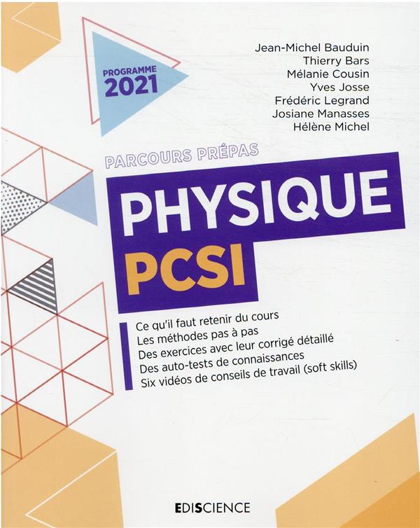 PHYSIQUE PCSI - BAUDUIN/BARS/COUSIN - DUNOD PHYSIQUE PCSI - BAUDUIN/BARS/COUSIN - DUNOD