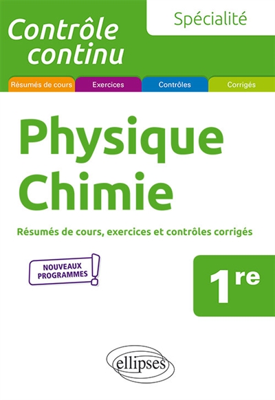 SPECIALITE PHYSIQUE-CHIMIE - PREMIERE - NOU VEAUX PROGRAMMES - DAVOINE VINCENT - ELLIPSES MARKET SPECIALITE PHYSIQUE-CHIMIE - PREMIERE - NOU VEAUX PROGRAMMES - DAVOINE VINCENT - ELLIPSES MARKET