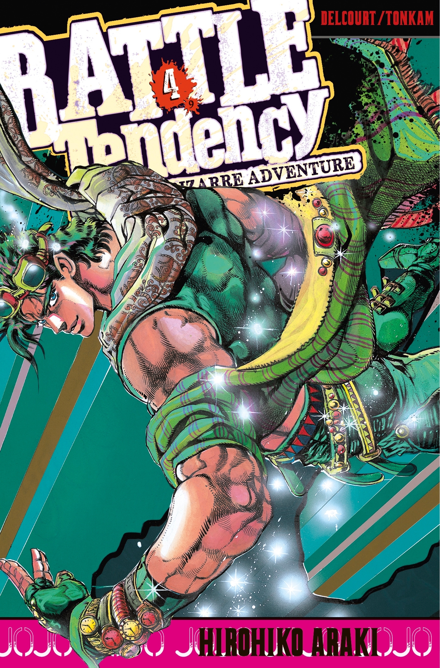 JOJO'S BIZARRE ADVENTURE - SAISON 2  -  BATTLE TENDANCY TOME 4 - ARAKI HIROHIKO - DELCOURT