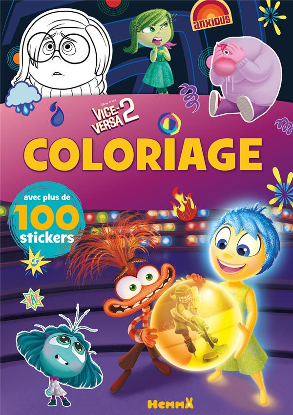 COLORIAGE AVEC STICKERS : VICE-VERSA 2 - COLLECTIF - HEMMA COLORIAGE AVEC STICKERS : VICE-VERSA 2 - COLLECTIF - HEMMA