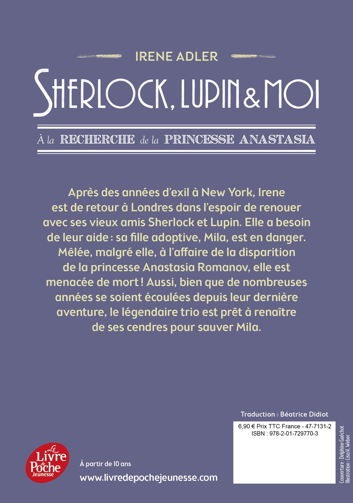SHERLOCK, LUPIN ET MOI - TOME 14 - ADLER IRENE - POCHE JEUNESSE