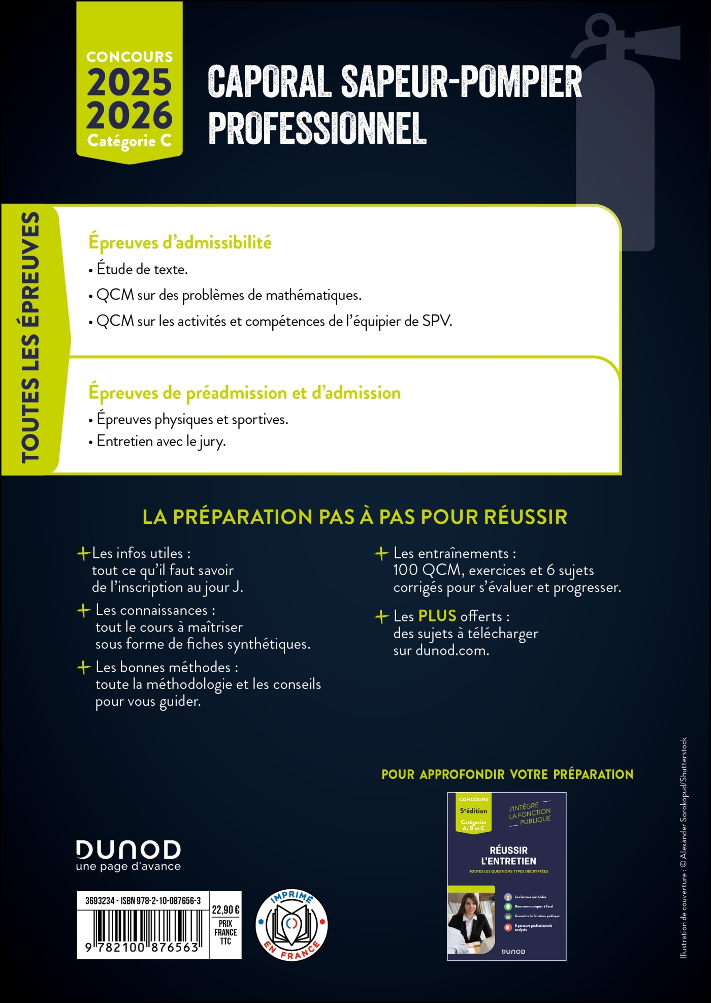 Concours Caporal sapeur-pompier professionnel 2025-2026 - Hakim Mamouri - DUNOD