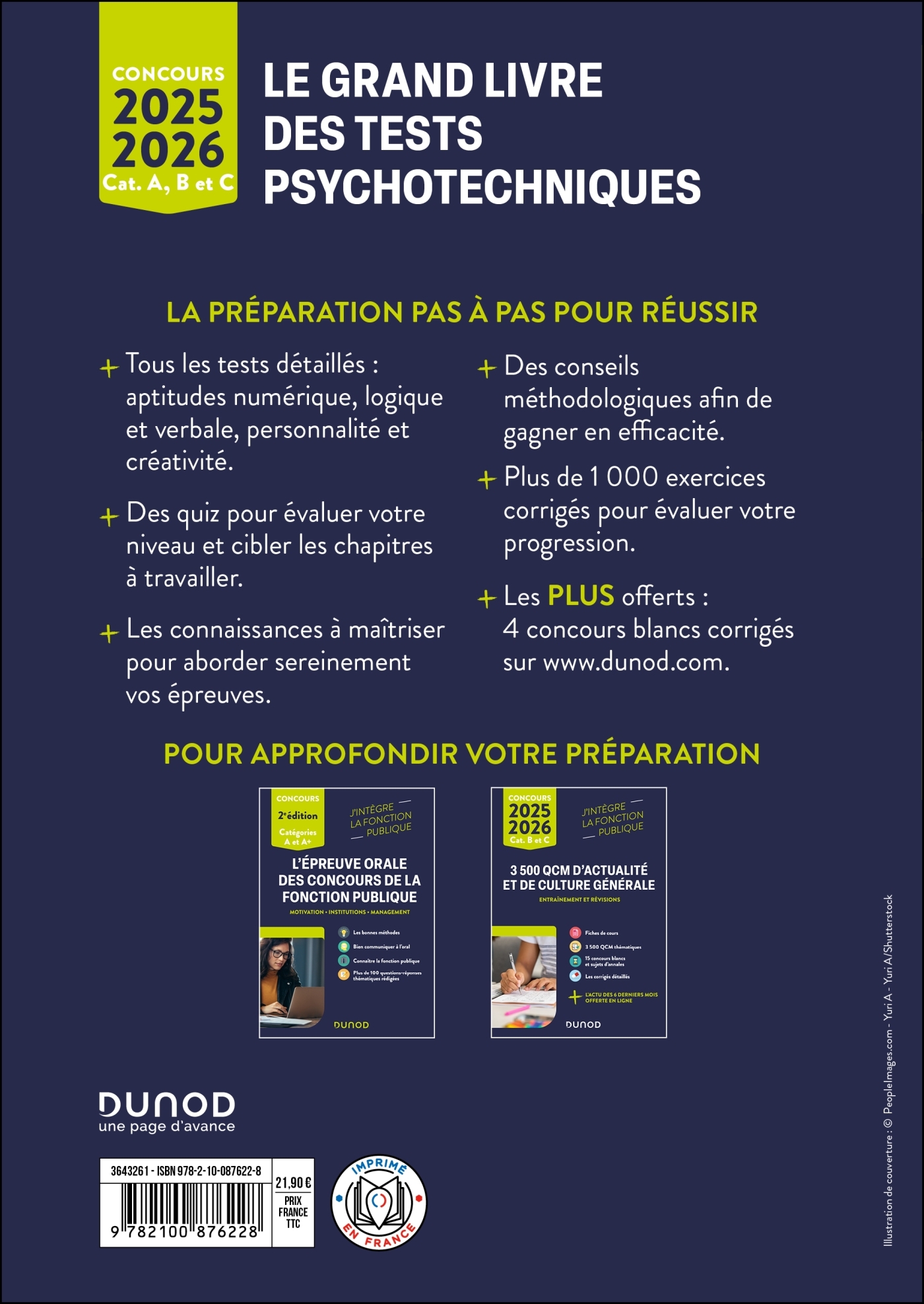 Le Grand Livre des tests psychotechniques 2025-2026 - Bernard Myers - DUNOD