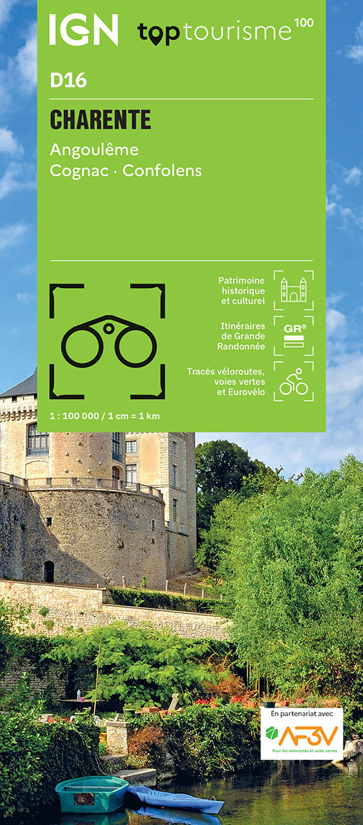 TOP100D16 - CHARENTE Angoulême  Cognac · Confolens -  - IGN