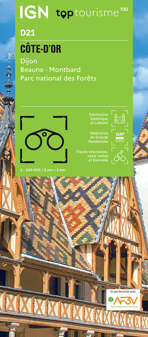 TOP100D21 - CÔTE-D'OR Dijon Beaune · Montbard Parc national de Forêts -  - IGN