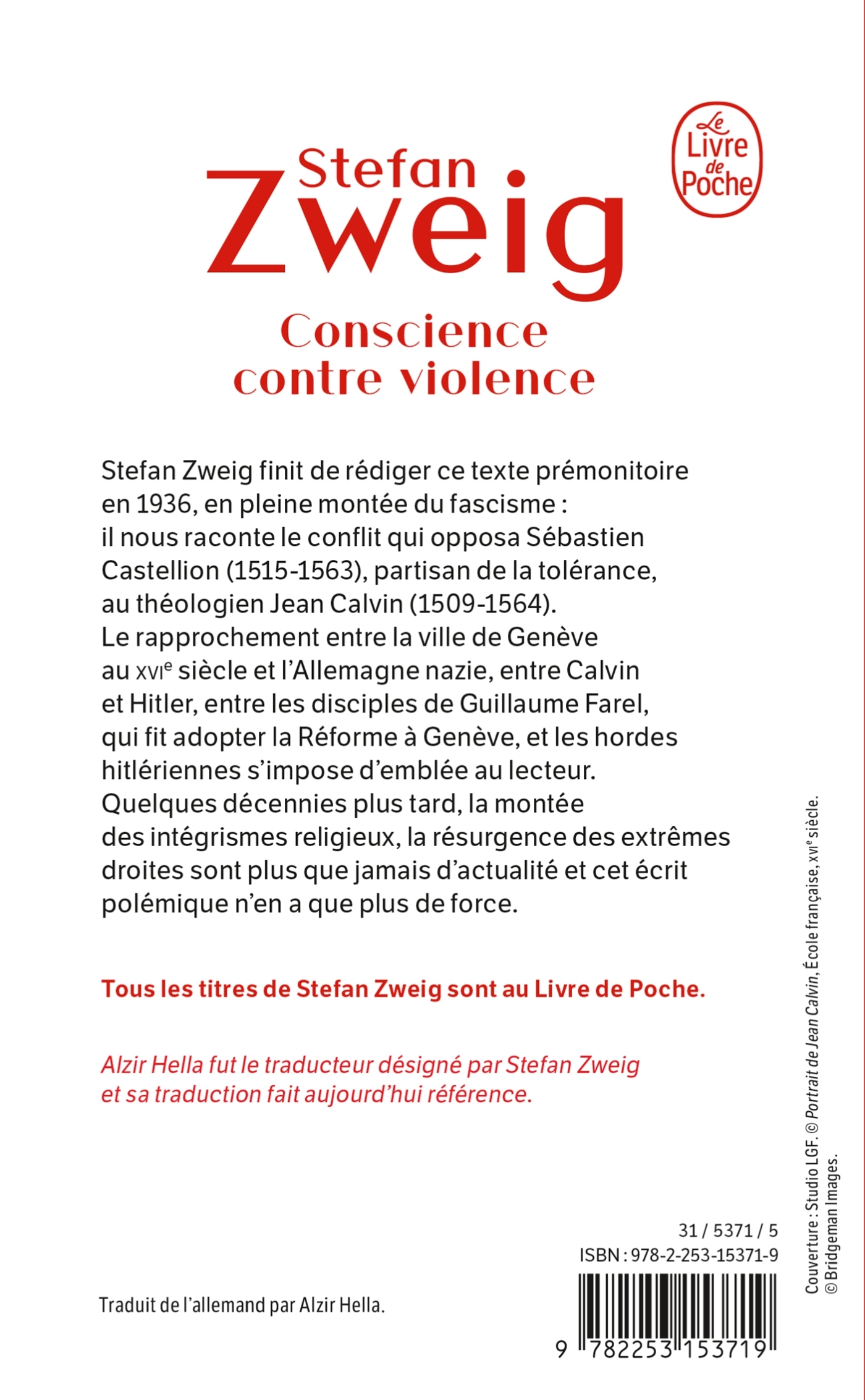 Conscience contre violence - Stefan Zweig - LGF