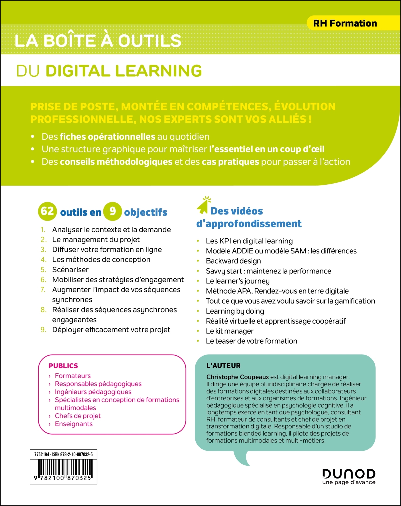 La boîte à outils du digital learning - Christophe Coupeaux - DUNOD