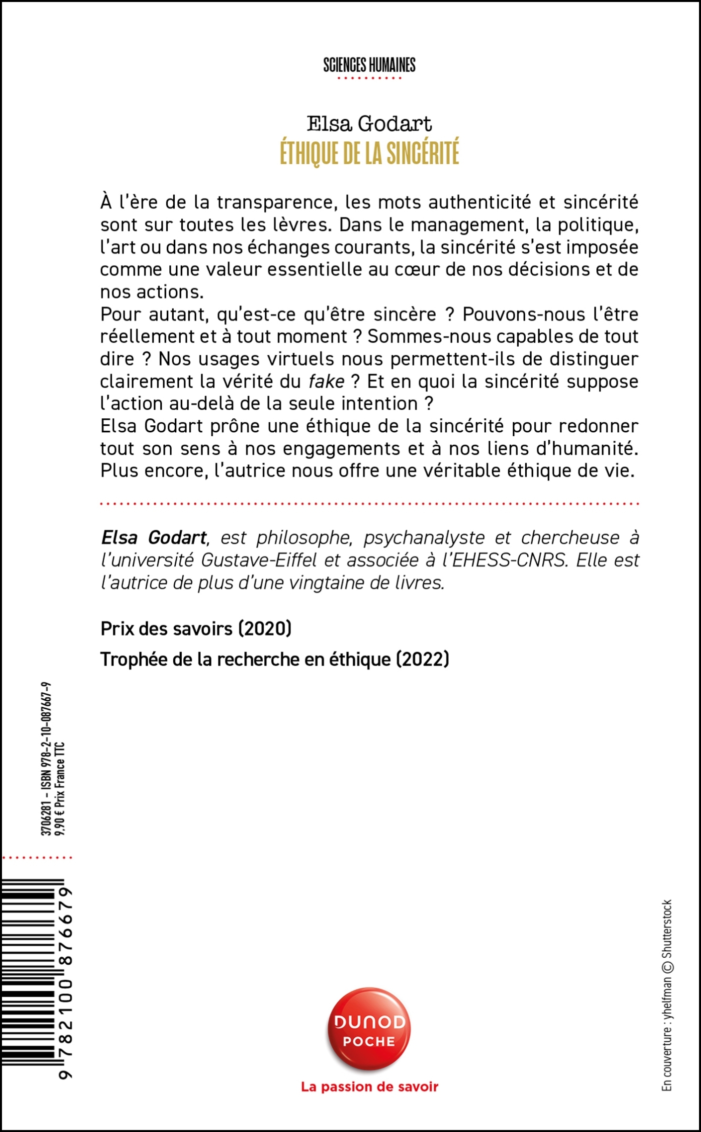 Ethique de la sincérité - Elsa Godart - DUNOD