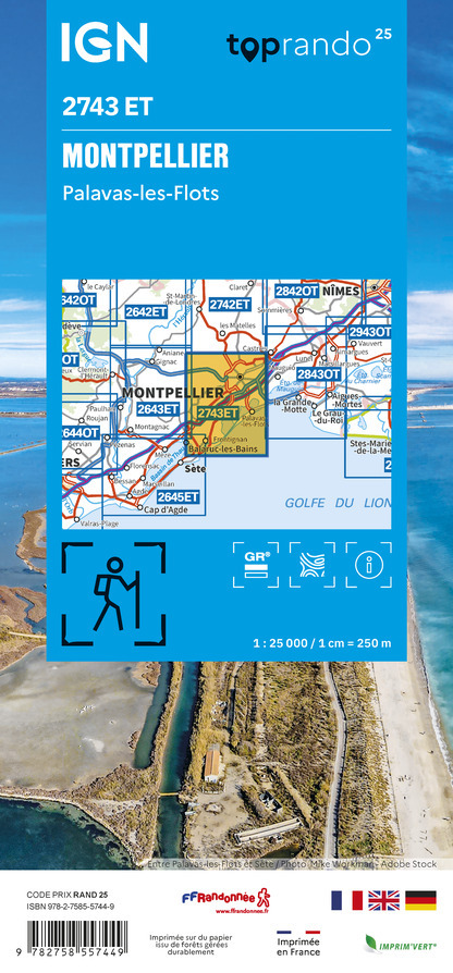 2743ET MONTPELLIER PALAVAS-LES FLOTS / RECTO -  - IGN