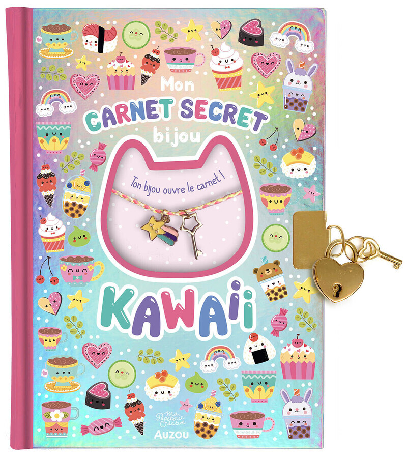 Ma papeterie créative - Mon carnet secret bijou kawaii - - AUZOU Ma papeterie créative - Mon carnet secret bijou kawaii - - AUZOU