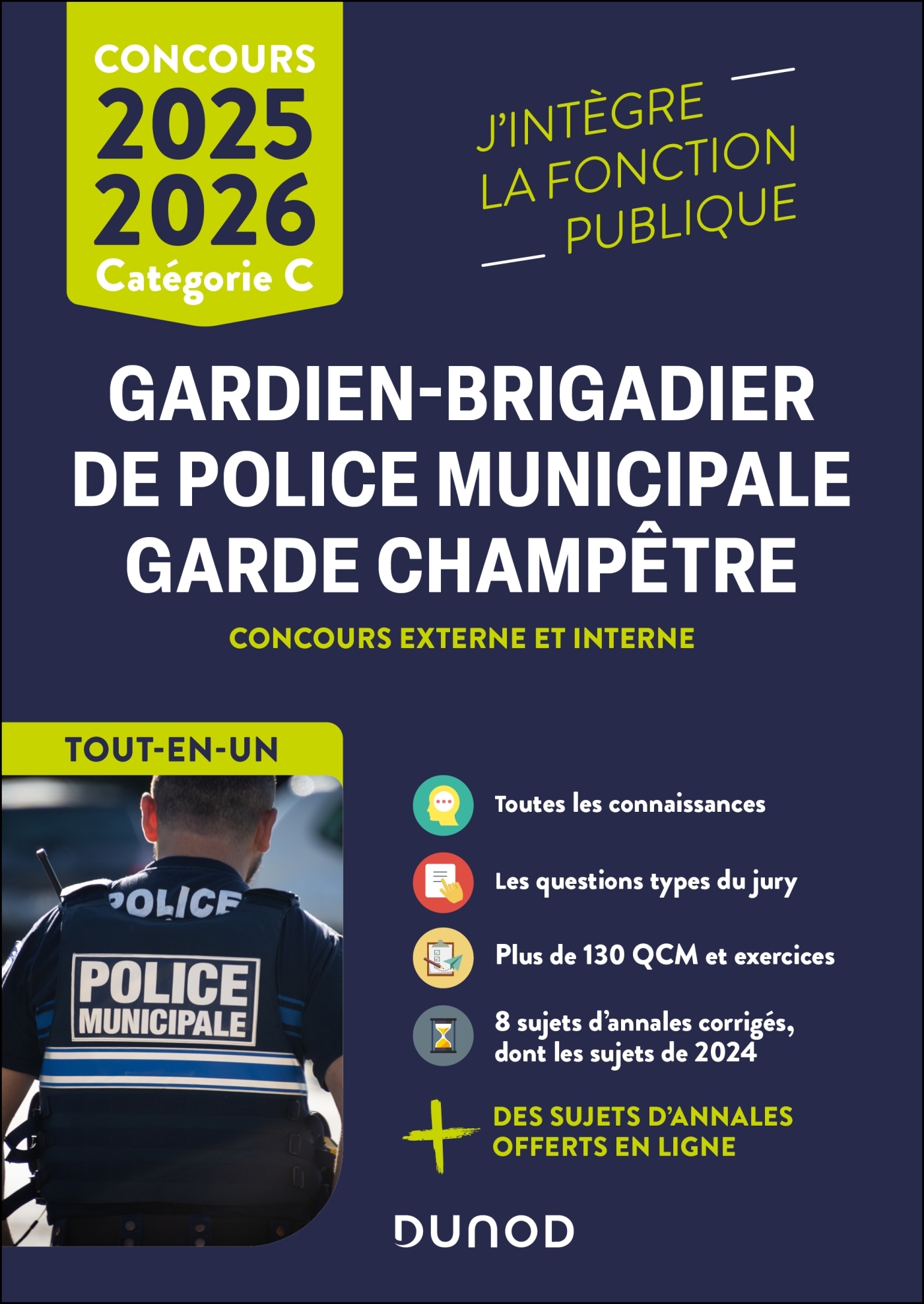 Concours Gardien-brigadier de police municipale - Garde champêtre Tout-en-un - 2025-2026 - COUARC'H THIBAULT - DUNOD