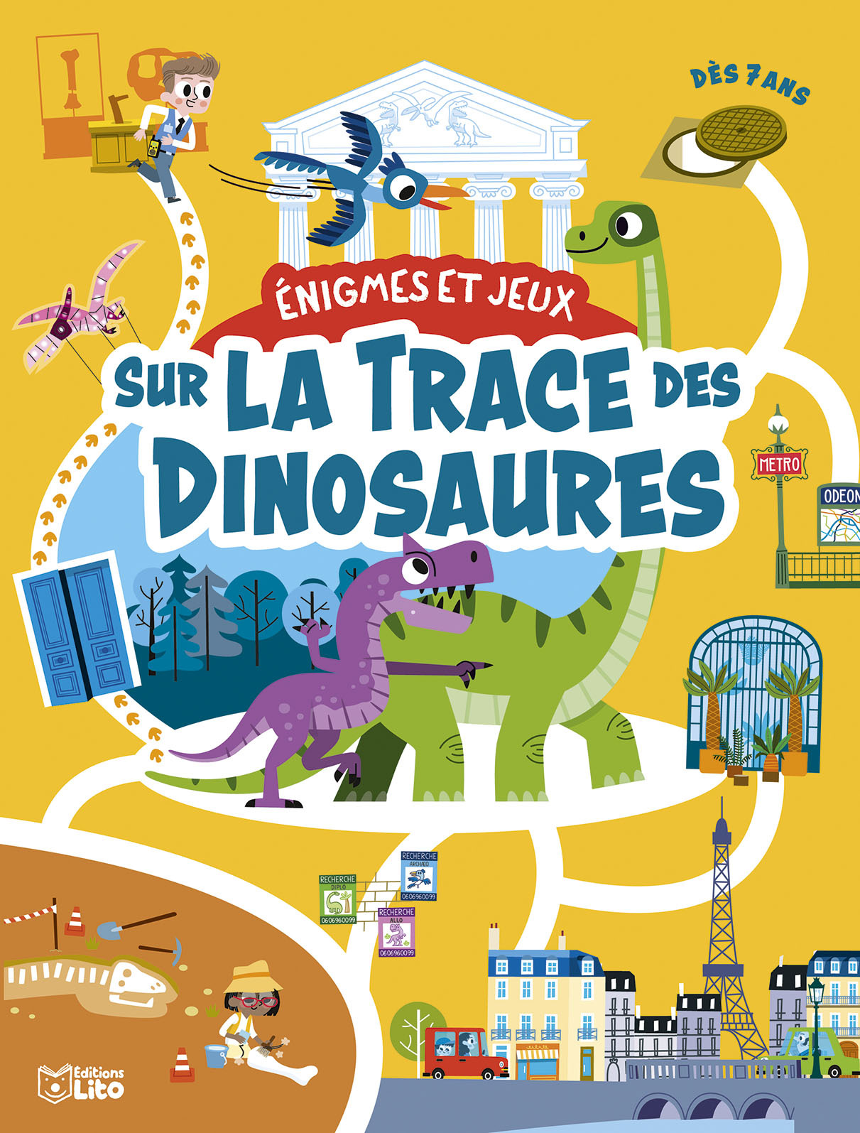 ENIGMES ET JEUX DINOSAURES -  - LITO