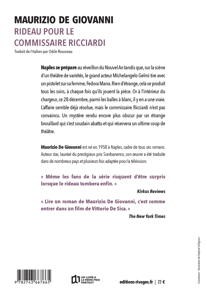 Rideau pour le commissaire Ricciardi - Maurizio De giovanni, Odile Rousseau - RIVAGES