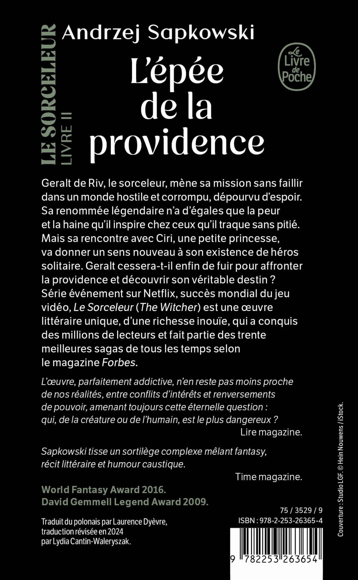L'Epée de la Providence (Le Sorceleur, Tome 2) - Andrzej Sapkowski - LGF