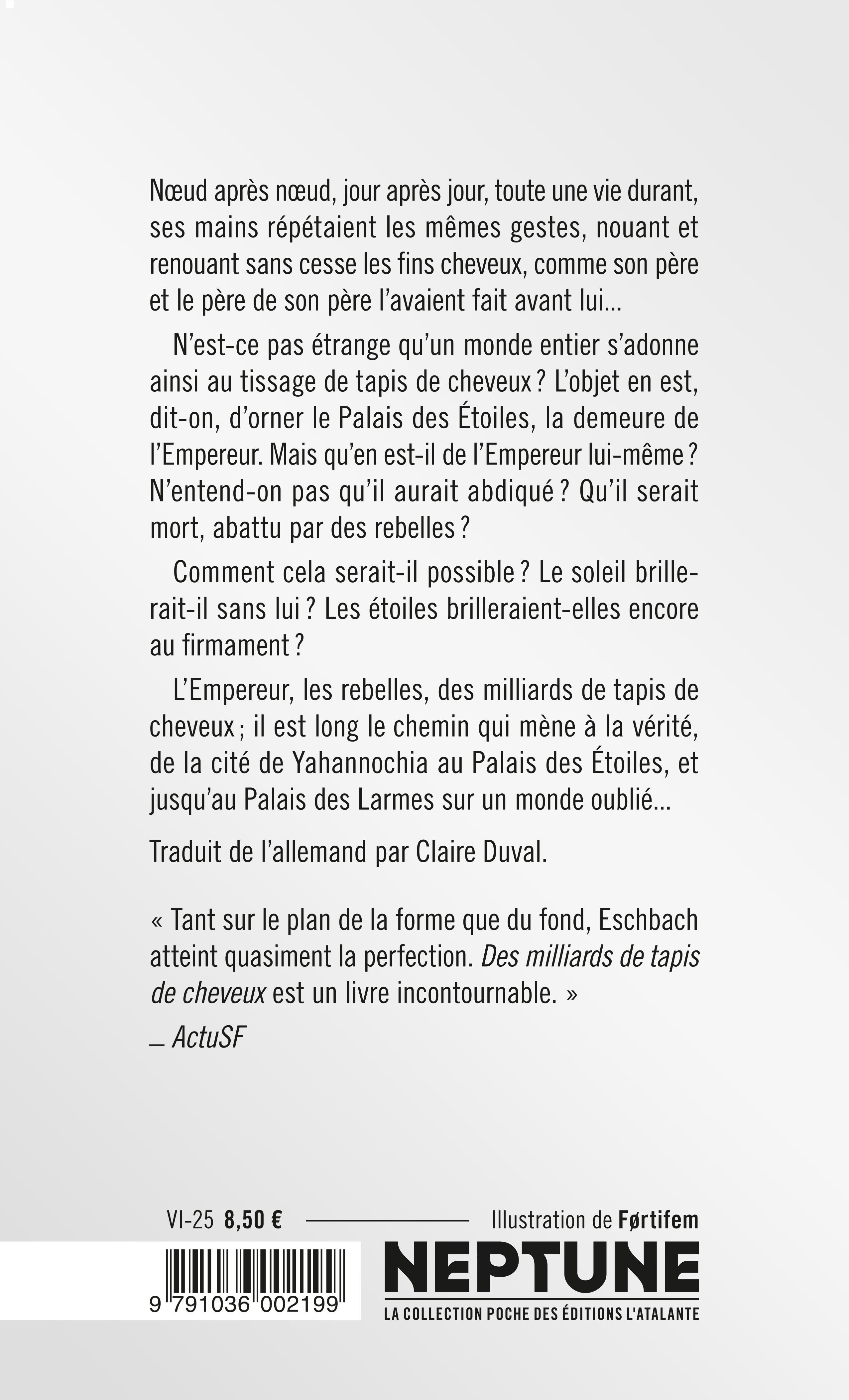 Des milliards de tapis de cheveux - Andreas Eschbach, Claire Duval - ATALANTE