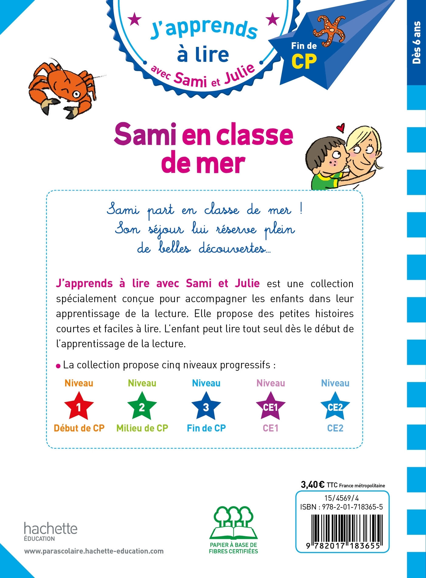 Sami et Julie CP Niveau 3 Sami et Julie en classe de mer - Thérèse Bonté, Marion Fallot - HACHETTE EDUC