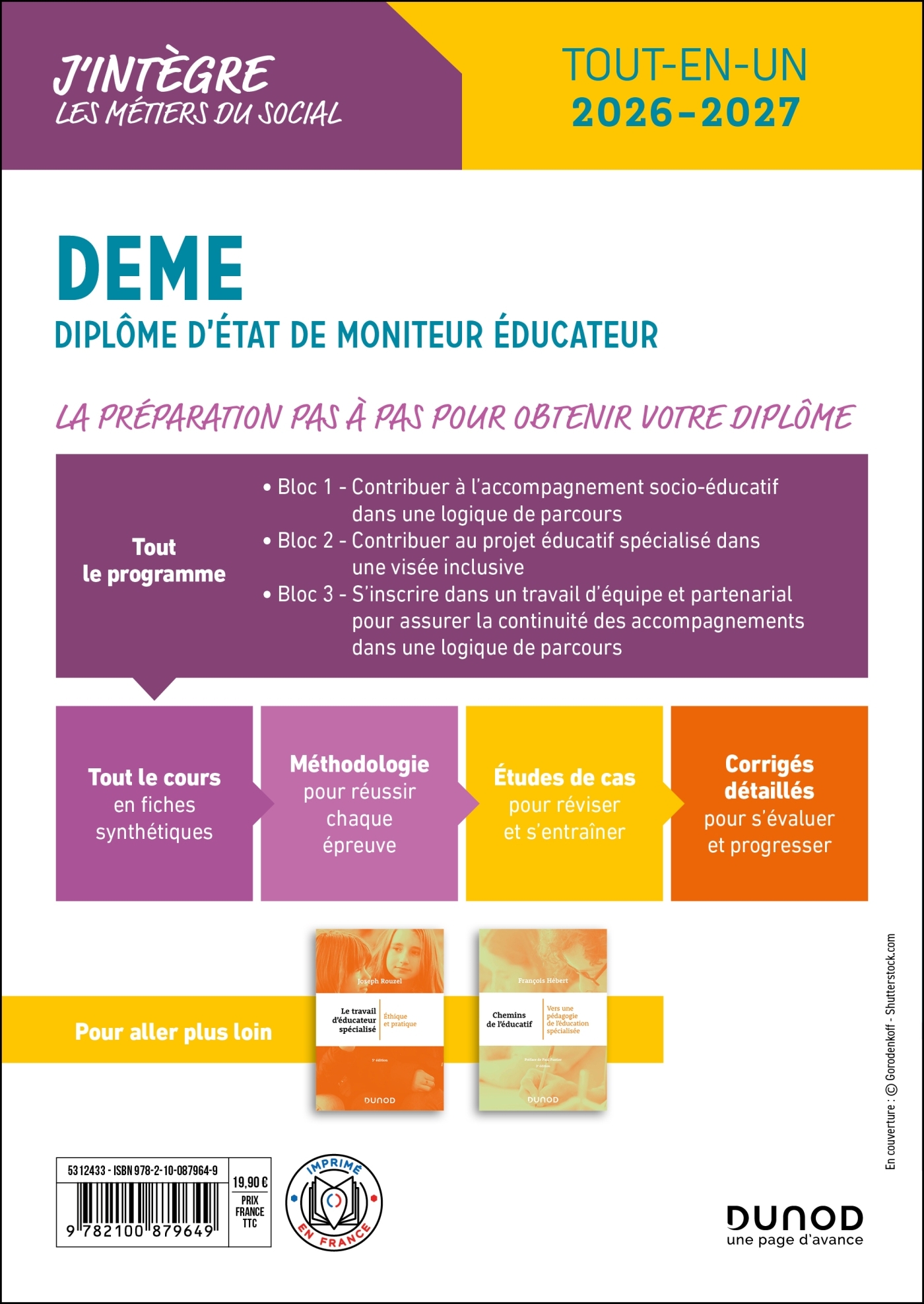 DEME - Diplôme d'État de Moniteur Éducateur - 2026-2027 - Conforme à la réforme - Vincent Pagès - DUNOD