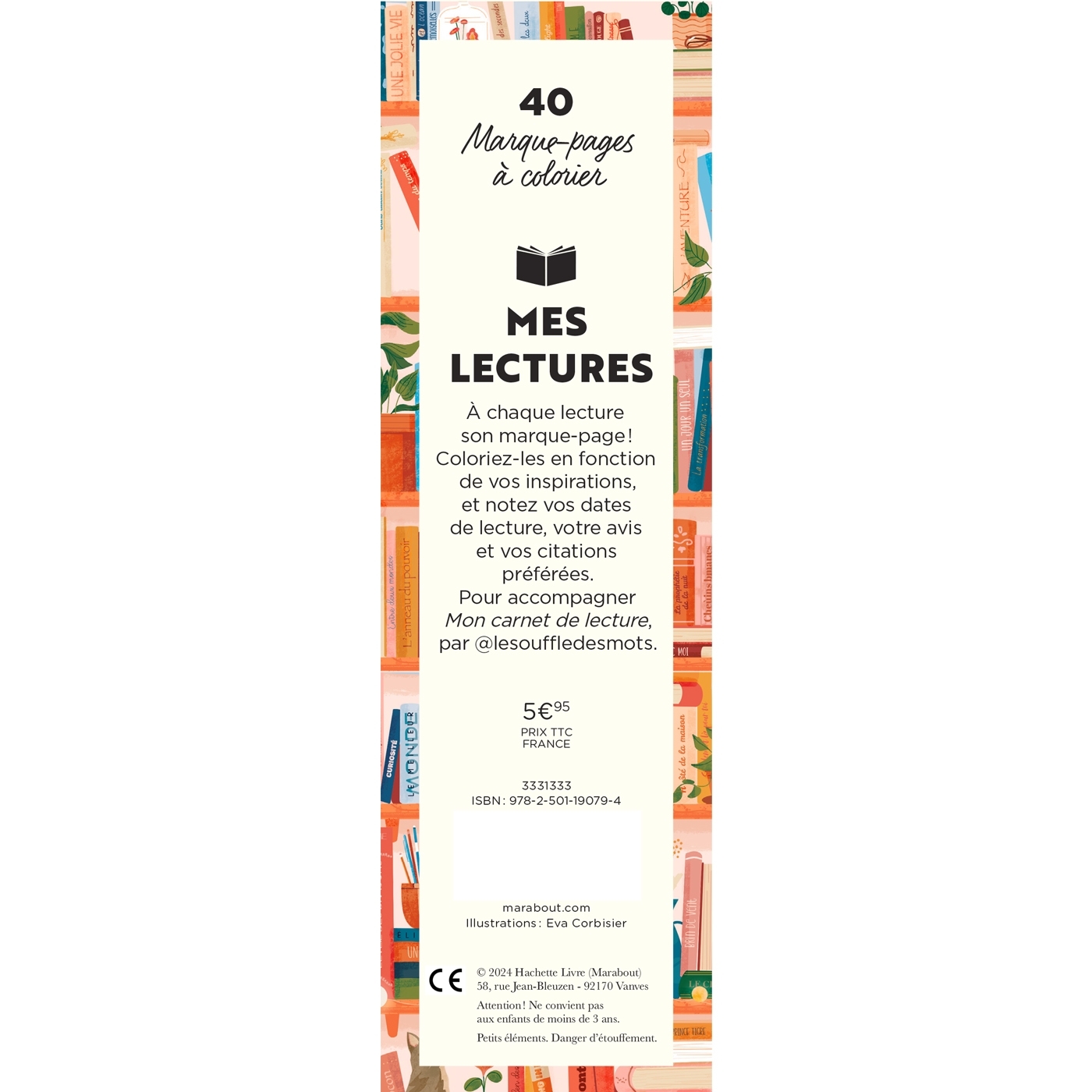 Marque-pages à colorier - Cosy -   - MARABOUT