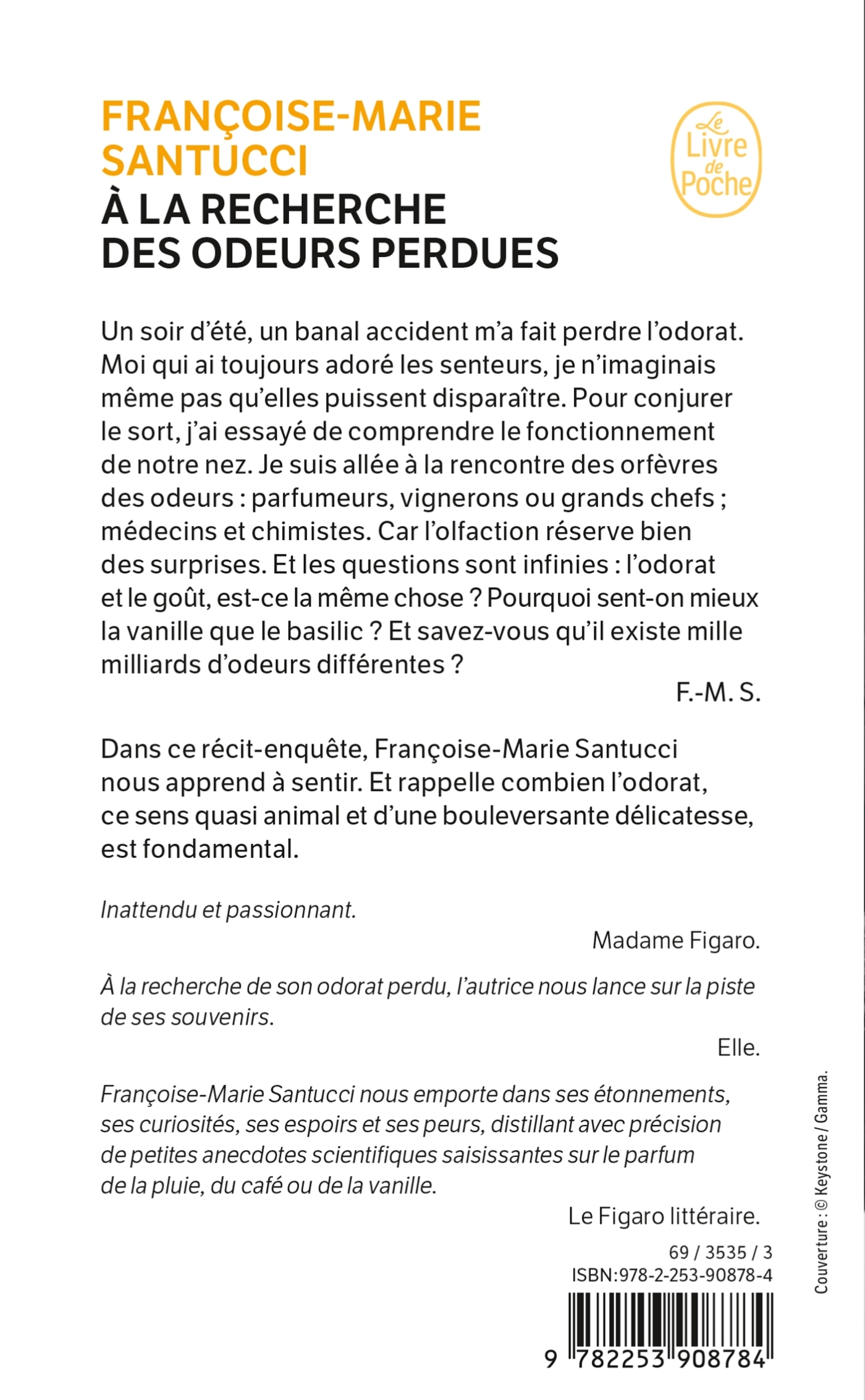À la recherche des odeurs perdues - Françoise-Marie Santucci - LGF
