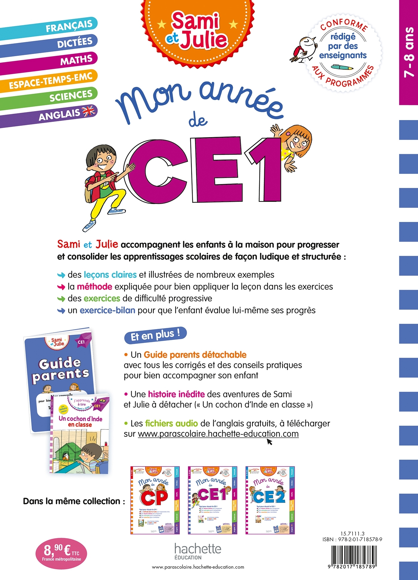 Mon année de CE1 avec Sami et Julie (toutes les matières) - Sophie de Mullenheim, Thérèse Bonté, Stéphanie Neumayer, Philippe Razet, Pierre Brémont - HACHETTE EDUC