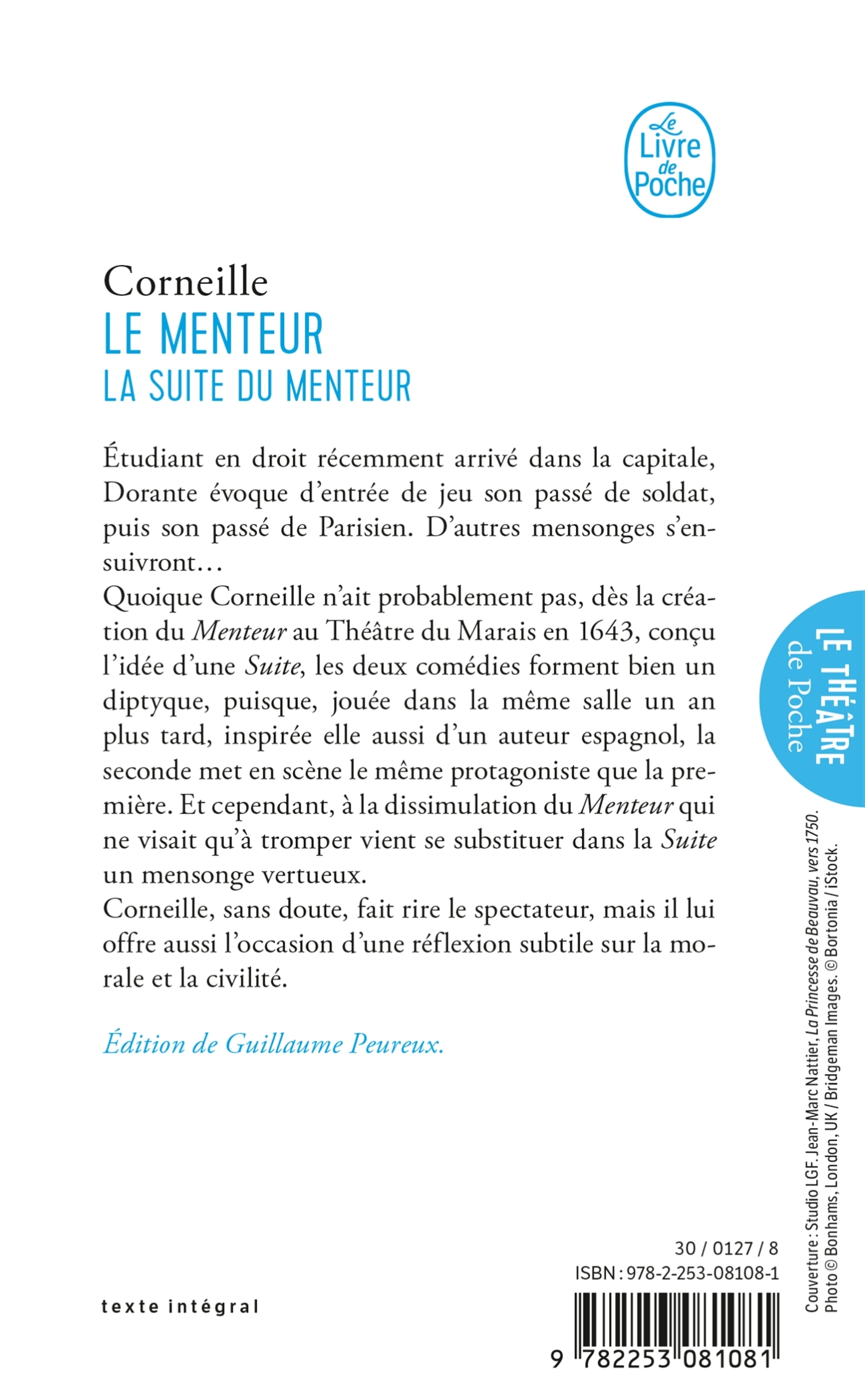 Le Menteur suivi de La Suite du menteur - Pierre Corneille - LGF