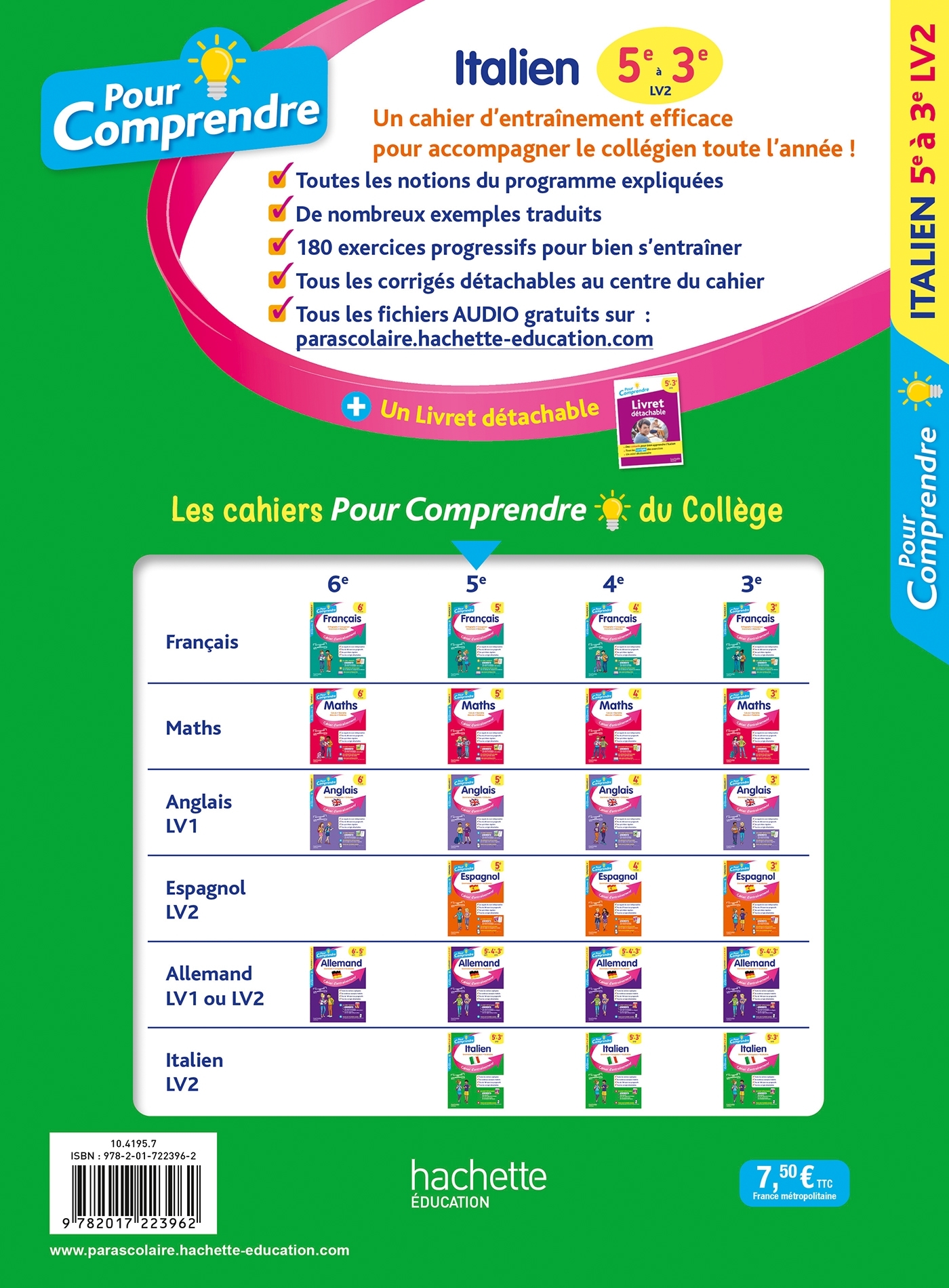 Pour comprendre Italien 5e-4e-3e LV2 - Gabrielle Kerleroux - HACHETTE EDUC