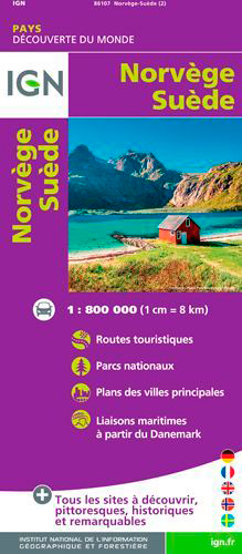 86107 Norvege/Suede  1/850.000 - XXX - IGN