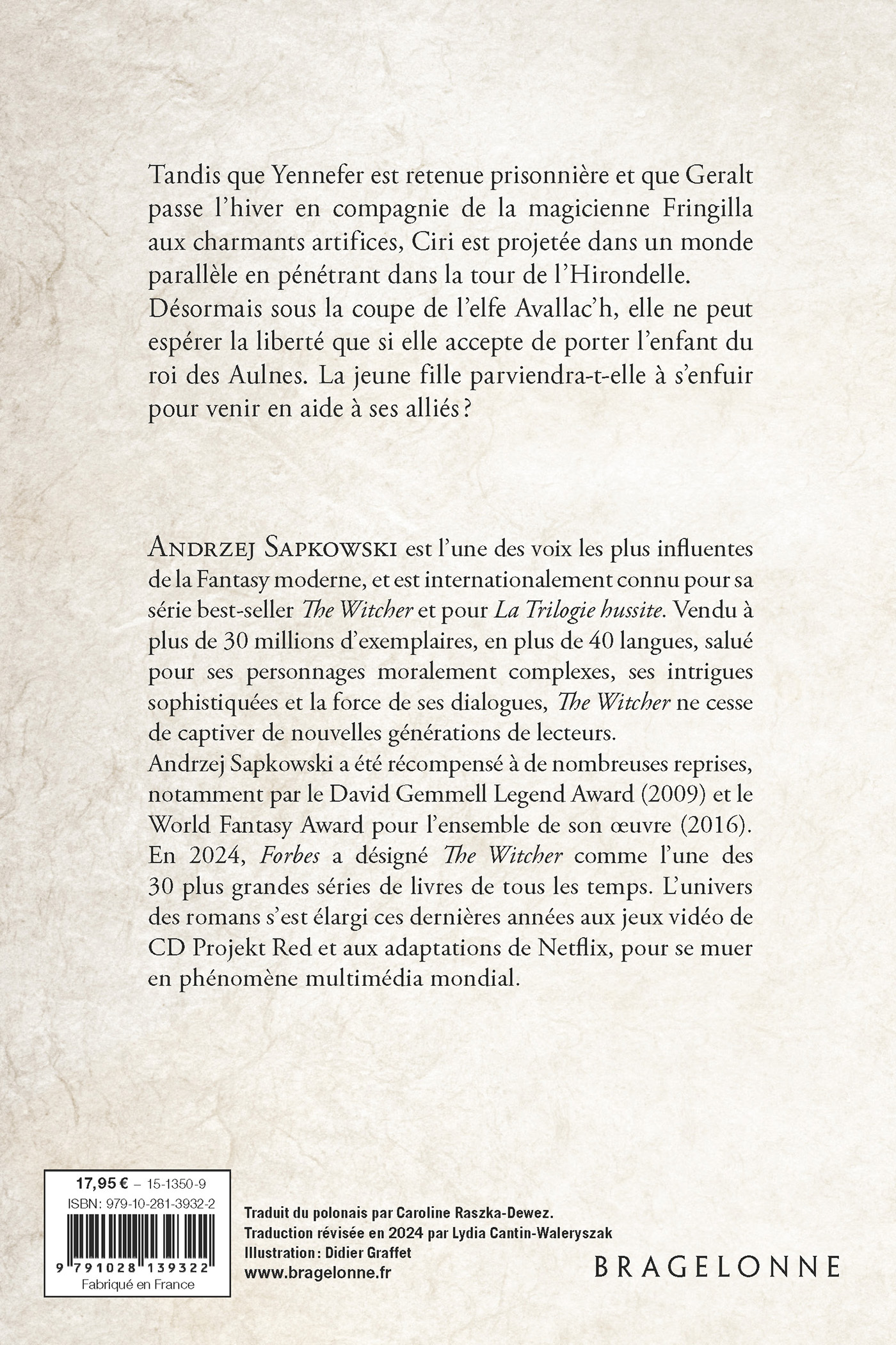 Sorceleur (Witcher), T7 : La Dame du lac (traduction révisée) - Andrzej Sapkowski, Caroline Raszka-Dewez - BRAGELONNE