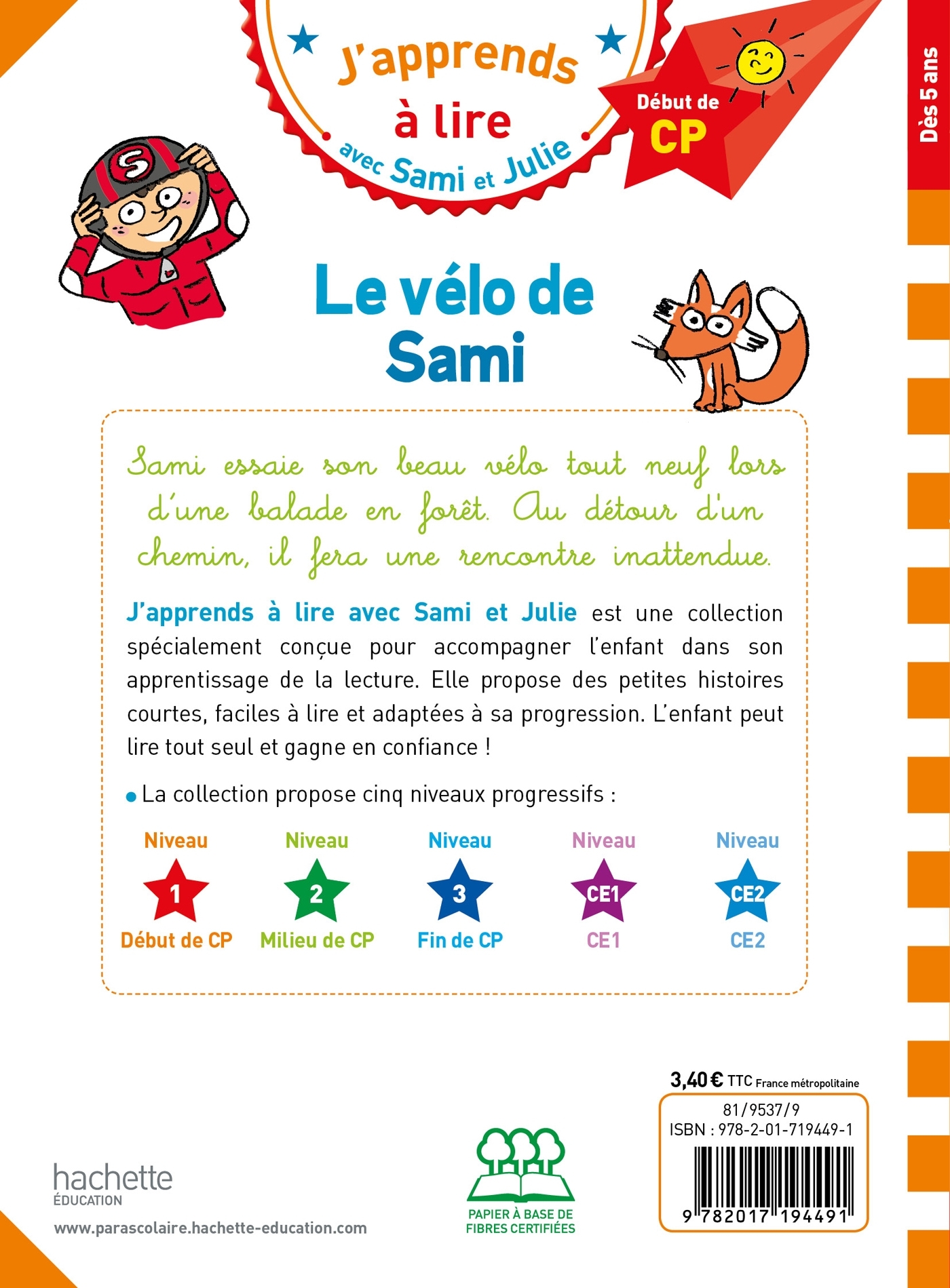 Sami et Julie CP Niveau 1 Le vélo de Sami - Thérèse Bonté, Sylvie Baudet - HACHETTE EDUC