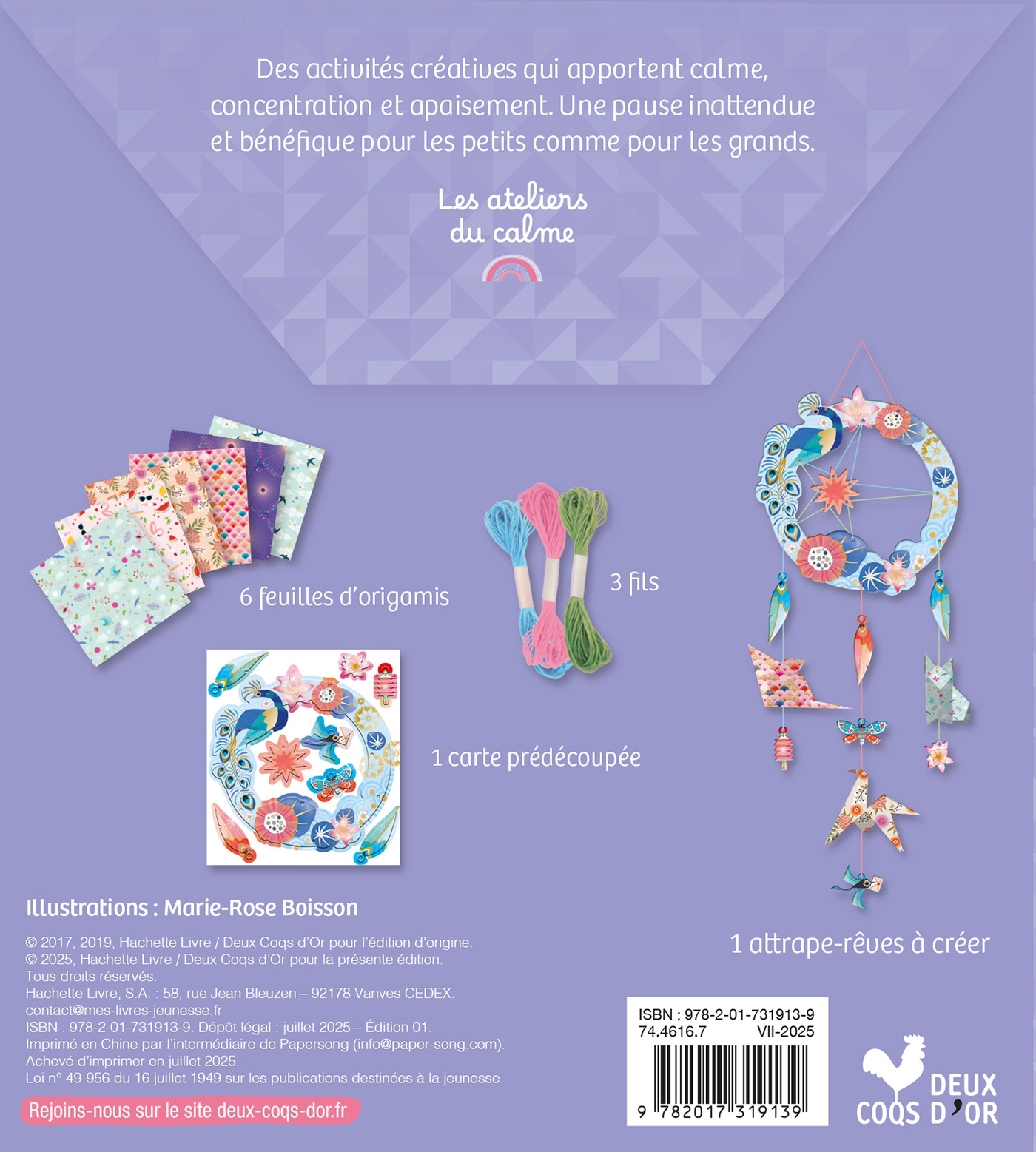 ATTRAPE-RÊVES ET ORIGAMIS - MINI BOÎTE AVEC ACCESSOIRES -  - DEUX COQS D OR