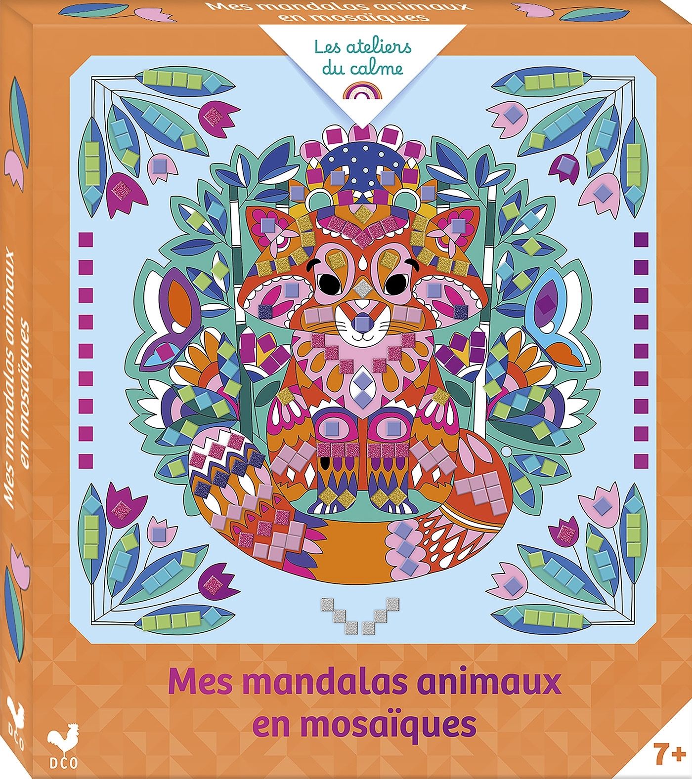 MES MANDALAS ANIMAUX EN MOSAÏQUES  - BOÎTE CRÉATIVE -  - DEUX COQS D OR