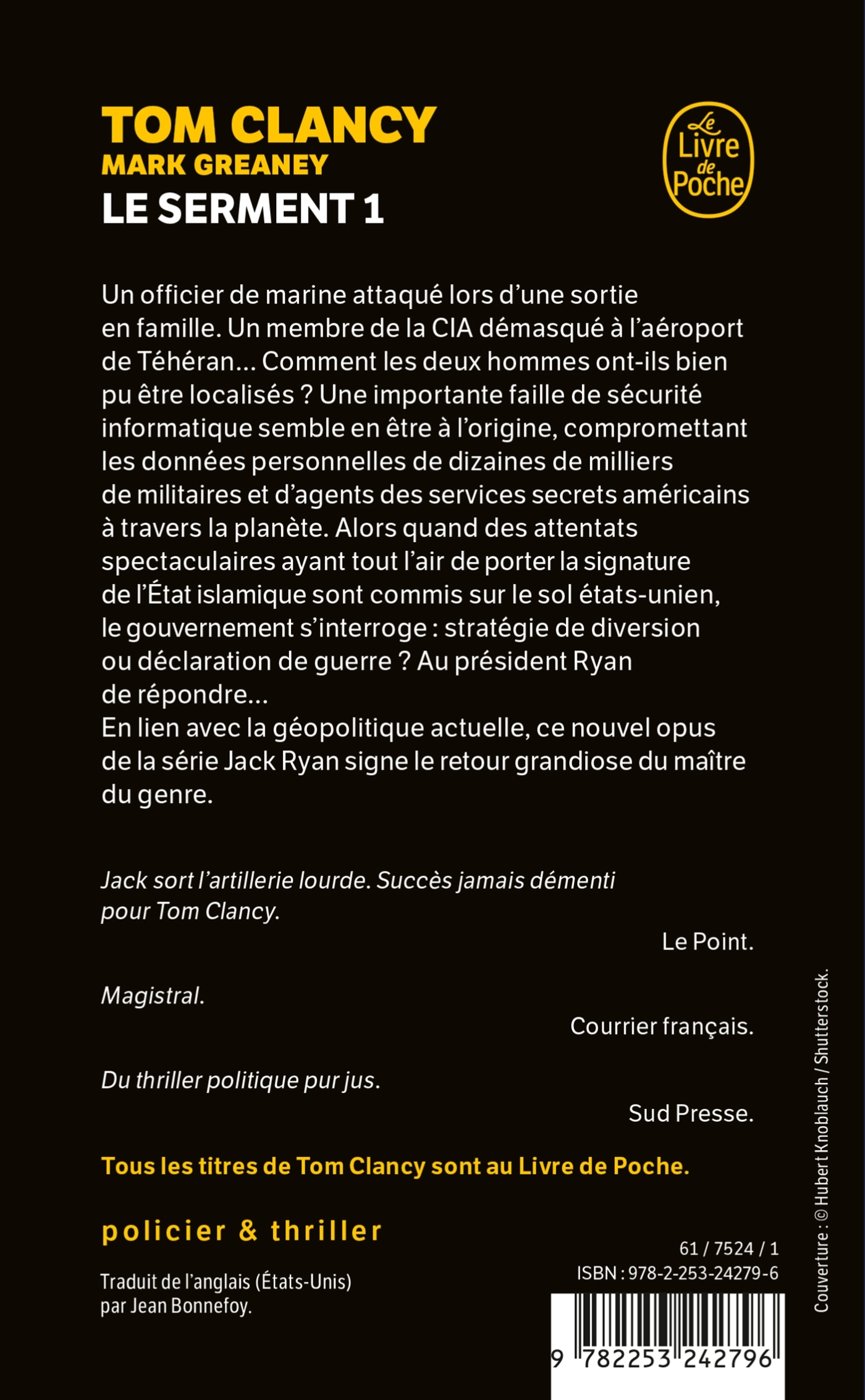 Le serment tome 1 - Tom Clancy, Mark Greaney - LGF