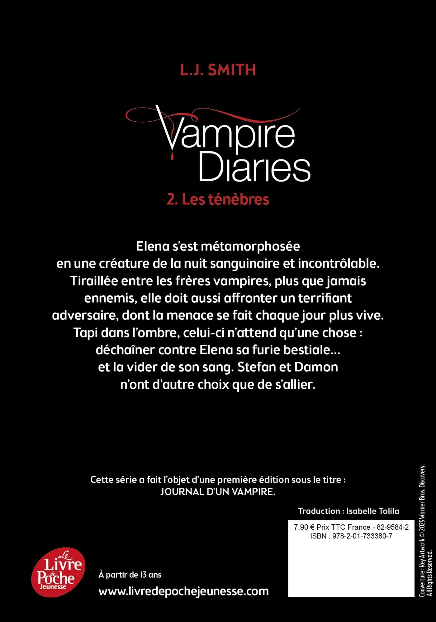 Vampire Diaries - Tome 2 - L.J. Smith - POCHE JEUNESSE