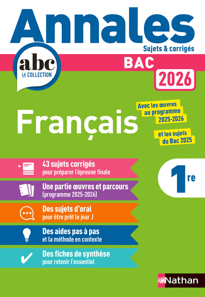 Annales Bac Français 2026 - Anne Cassou-Nogues - NATHAN