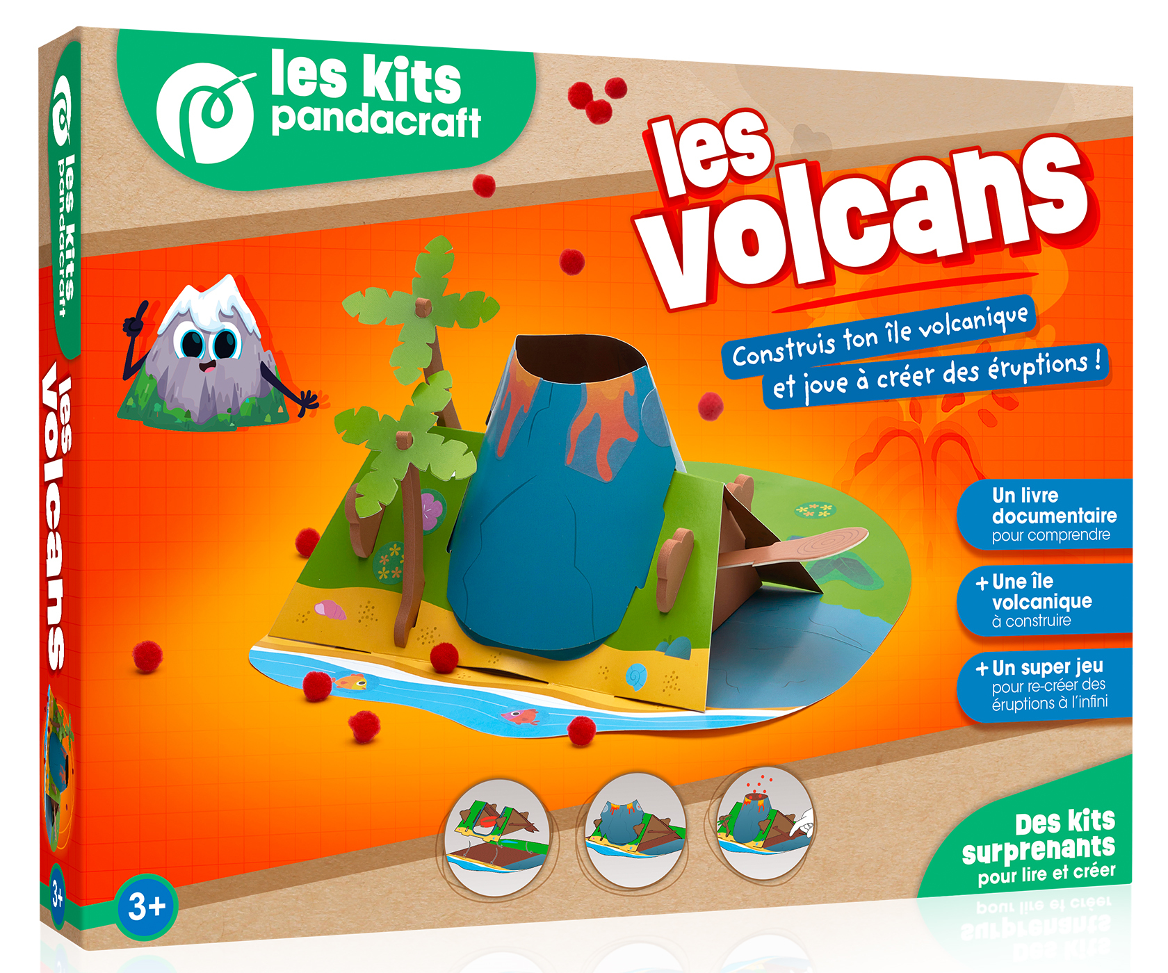 Les volcans - Kit Pandacraft dès 3 ans -  - PANDACRAFT