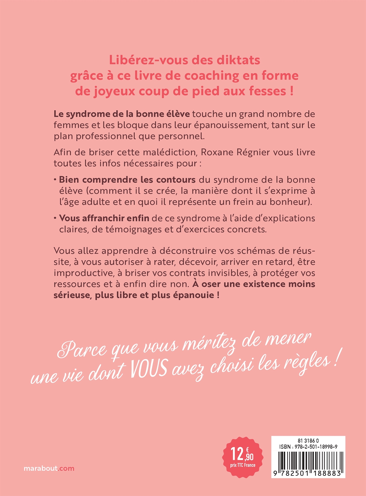 En finir avec le syndrome de la bonne élève - Roxane Regnier - MARABOUT