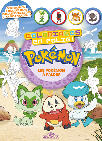 Pokémon - Coloriages en folie ! - Les Pokémon de Paldea -  The Pokémon Company - DRAGON D OR