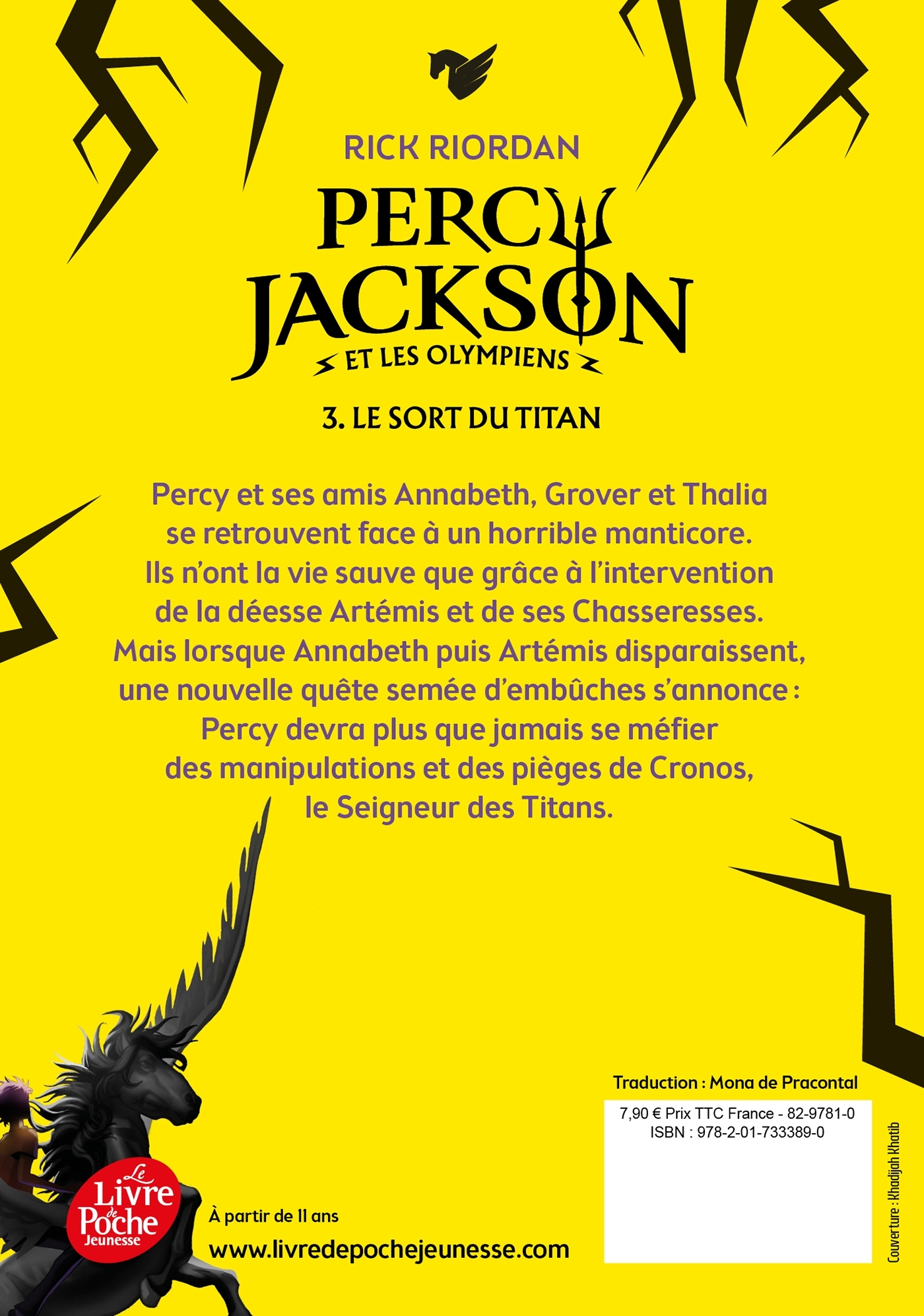 Percy Jackson et les Olympiens - Tome 3 - Rick Riordan - POCHE JEUNESSE
