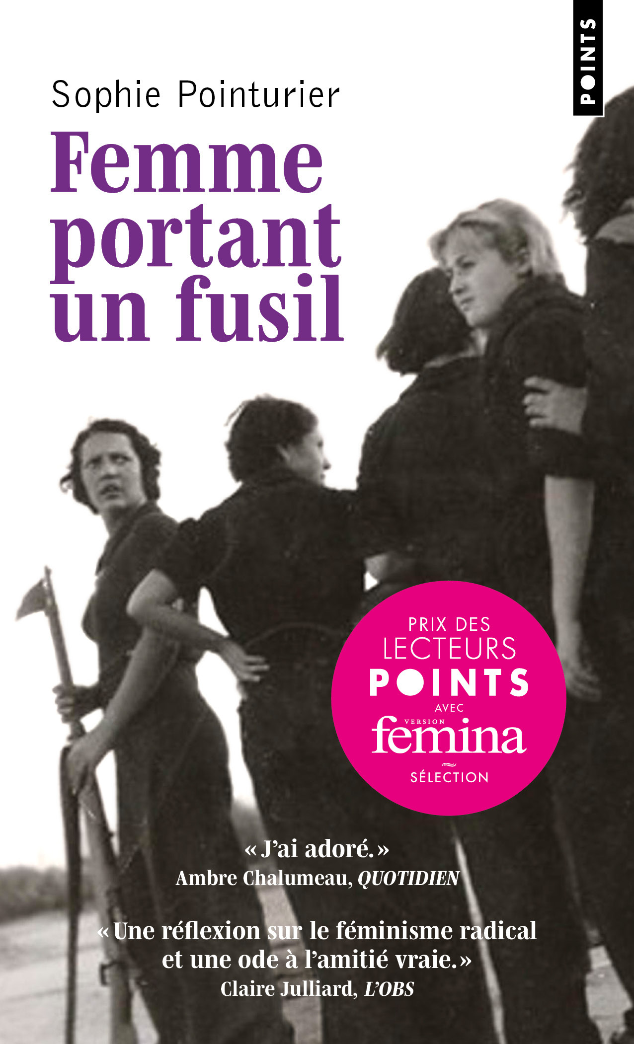 Femme portant un fusil - Sophie Pointurier - POINTS