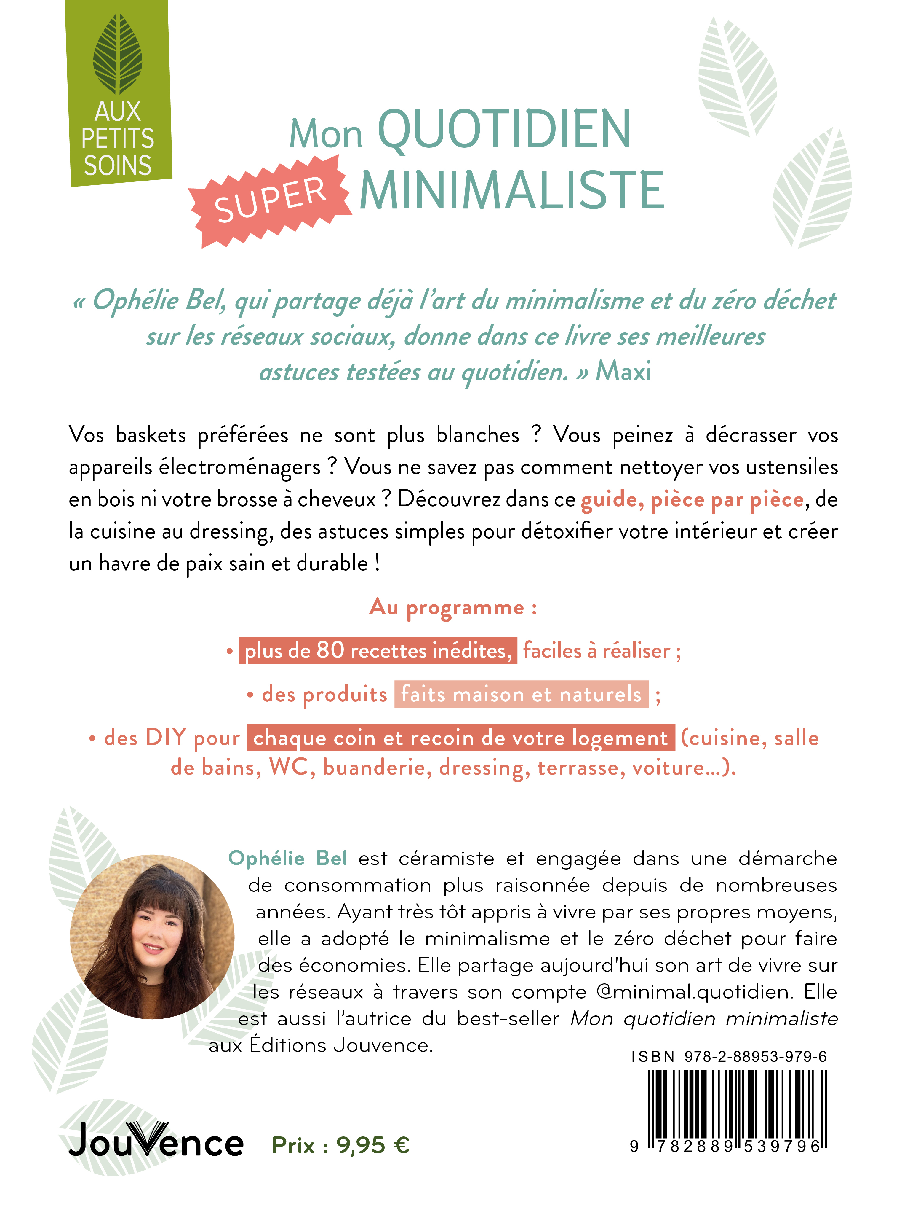 Mon quotidien SUPER minimaliste - Ophélie Bel - JOUVENCE