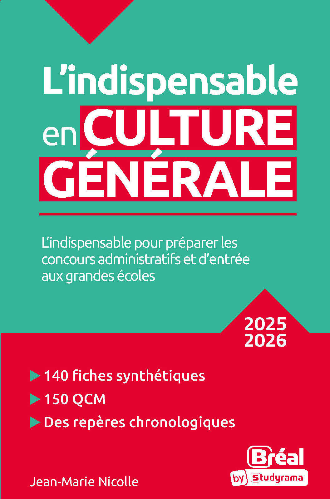 L'indispensable en culture générale 2025-2026 - Jean-Marie Nicolle - BREAL