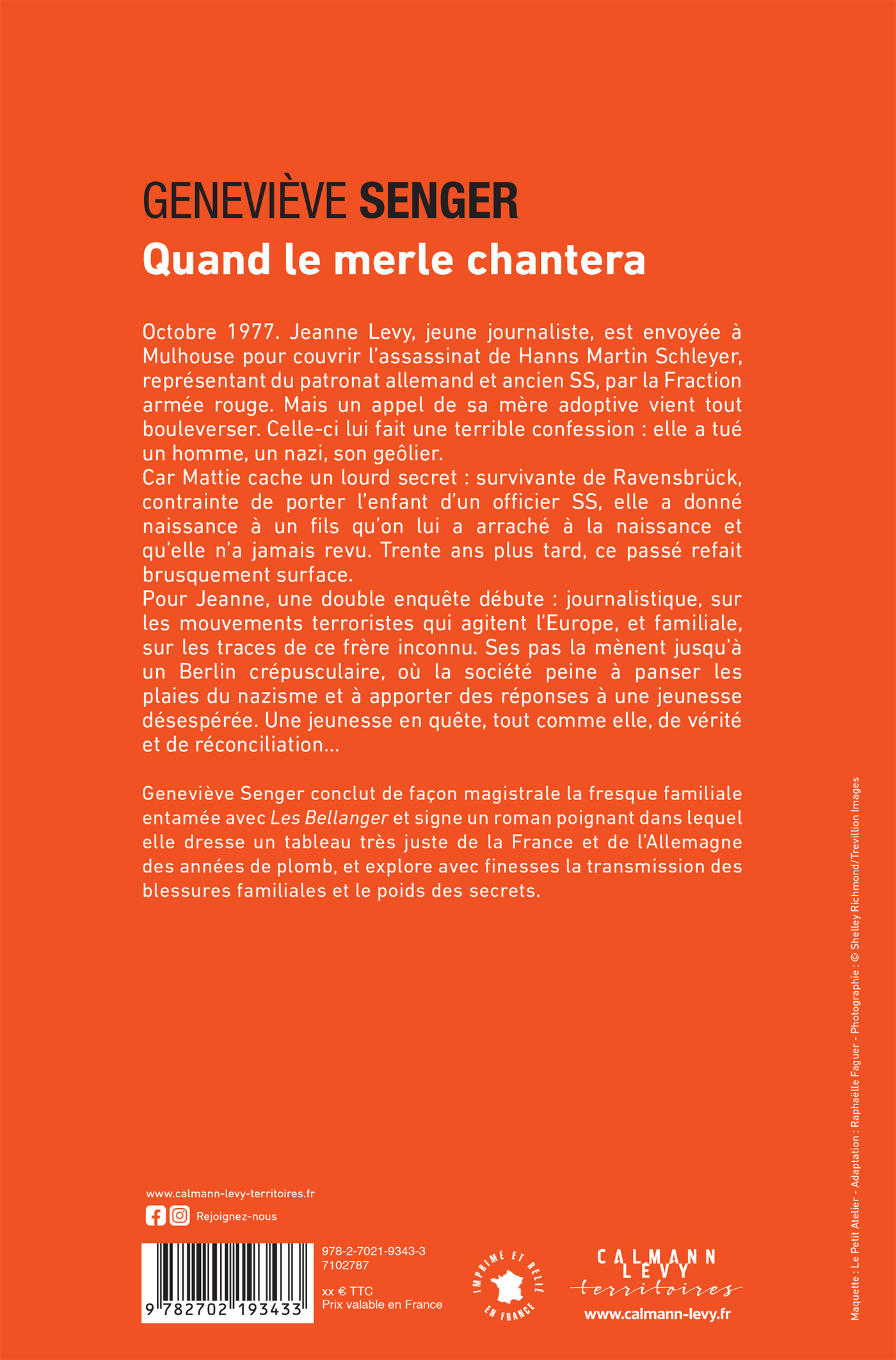 Quand le merle chantera - Genevieve Senger - CALMANN-LEVY