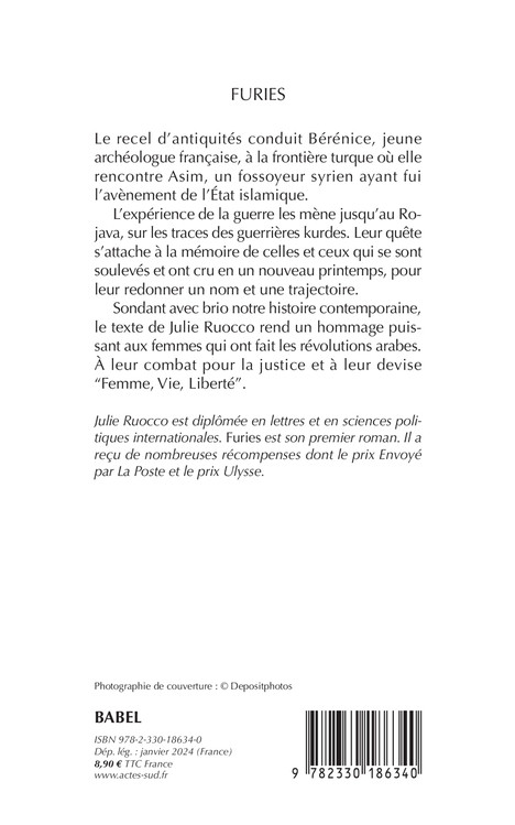 FURIES - Julie Ruocco - ACTES SUD