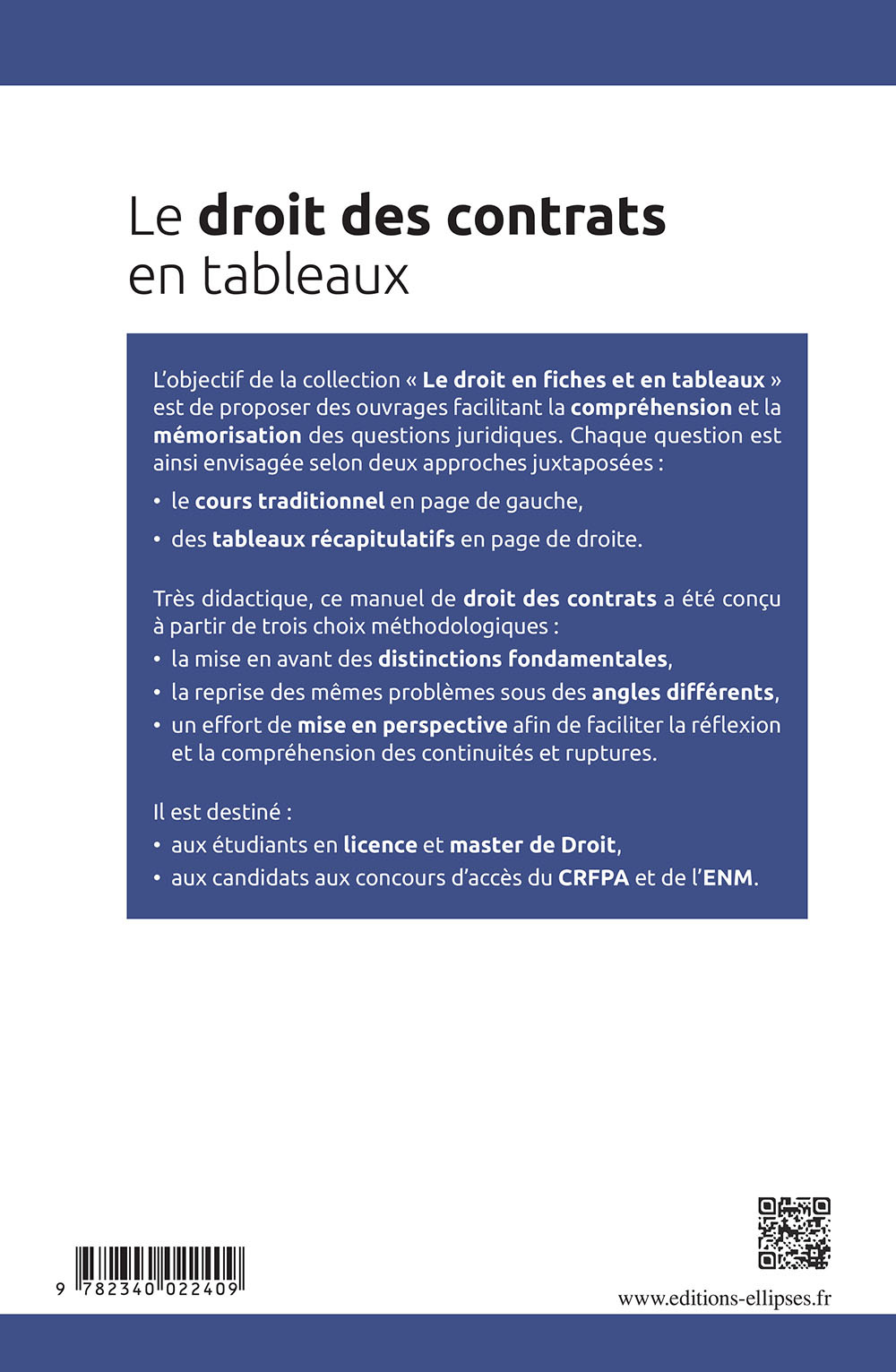 Droit des contrats en tableaux - Amandine Cayol - ELLIPSES
