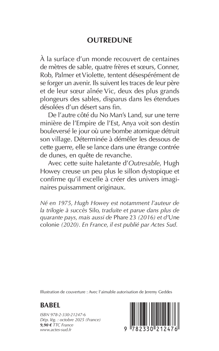OUTREDUNE -  HOWEY HUGH/ARSON THIERRY, Hugh Howey - ACTES SUD
