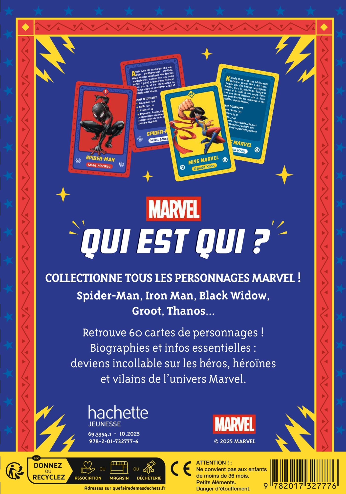 MARVEL - Qui est-qui ? - 50 cartes de personnages - Coffret -  - DISNEY HACHETTE