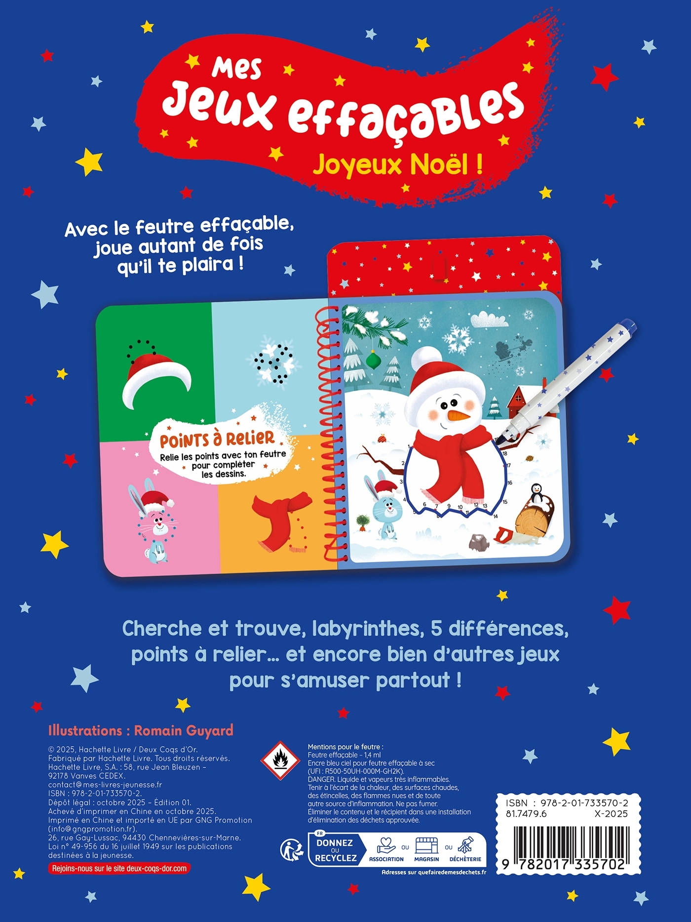 Mes jeux effaçables - Joyeux Noel ! -  - DEUX COQS D OR