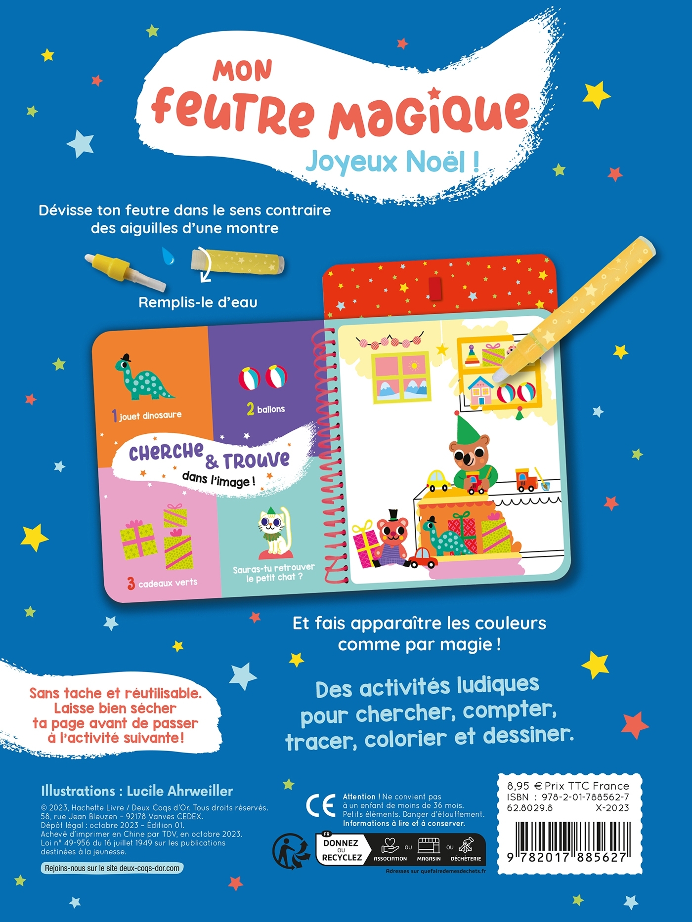 Mon feutre magique Joyeux Noël ! - AHRWEILLER LUCILE - DEUX COQS D OR