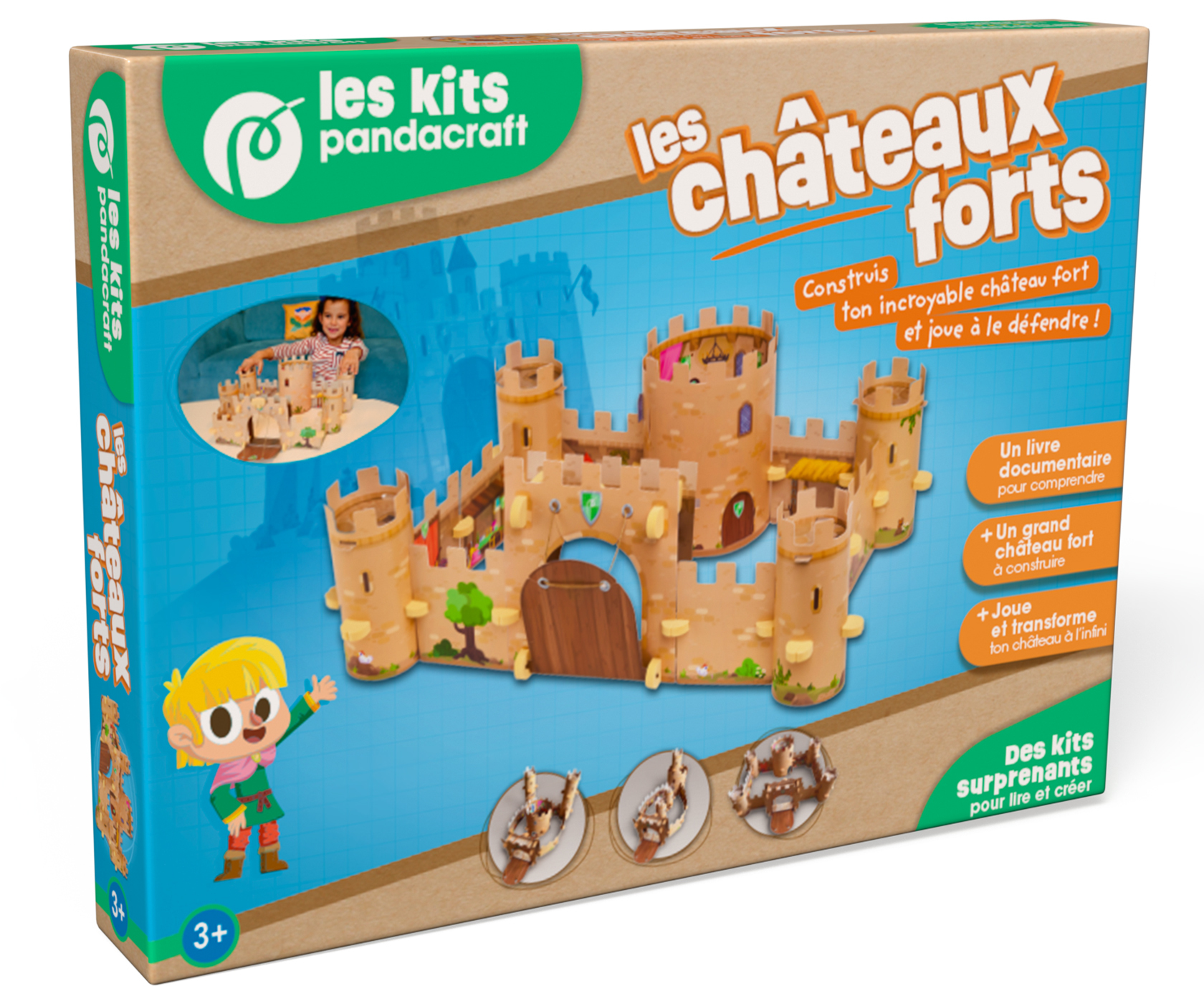 Les châteaux forts - Kit Pandacraft dès 3 ans -  - PANDACRAFT