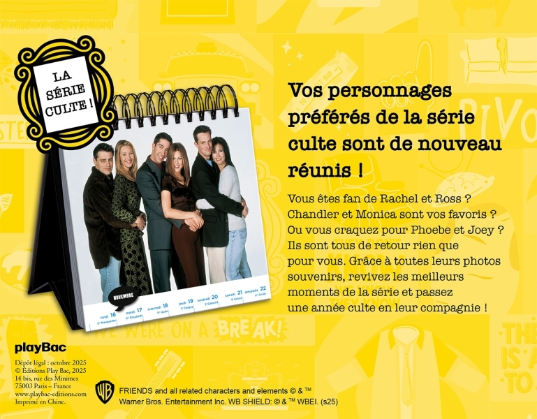 FRIENDS - CALENDRIER OFFICIEL 2026 -   - PLAY BAC